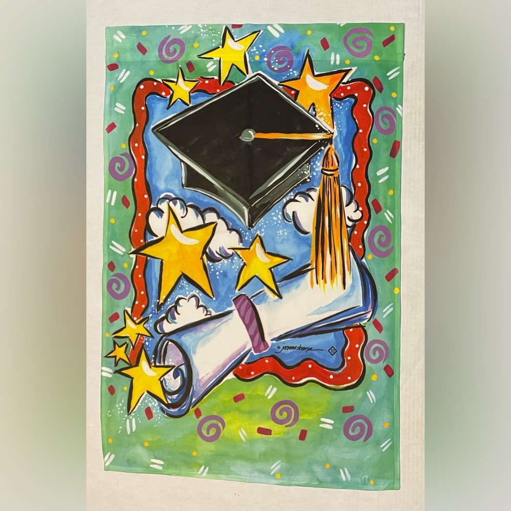 Congratulations Graduation Diploma Joanne Sharpe Garden Banner Flag 24x35”